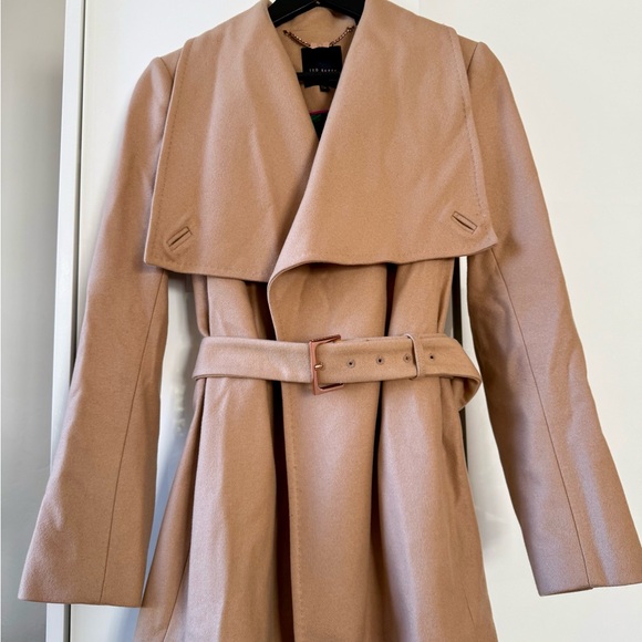 Ted Baker Jackets & Blazers - Ted Baker Wool Tan Trench Coat